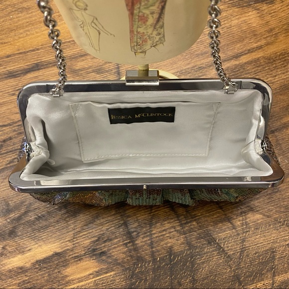 Sequin Ombré Turquoise & Silver Clutch - Picture 4 of 4